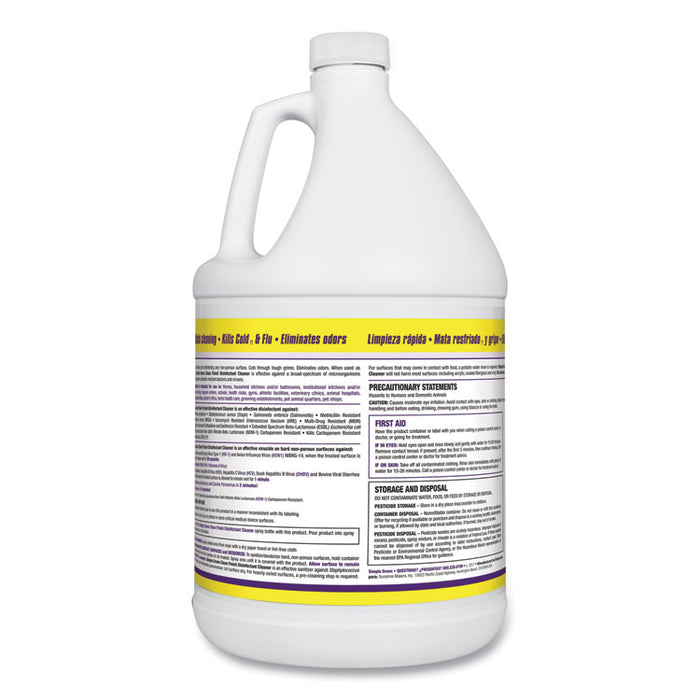 Clean Finish Disinfectant Cleaner, 1 gal Bottle, Herbal, 4/CT