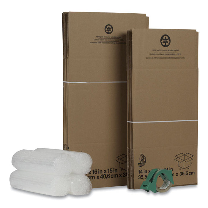 Moving Kit, 6 Medium Boxes, 6 Large Boxes, 4 Rolls of Bubble Wrap, 1 Roll HD Clear Packing Tape