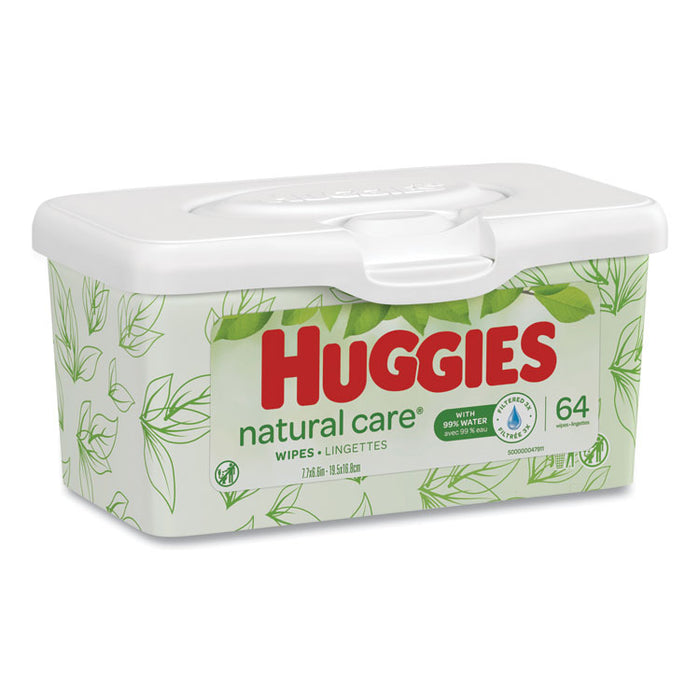 Natural Care Baby Wipes, Unscented, White, 64/Tub, 4 Tub/Carton