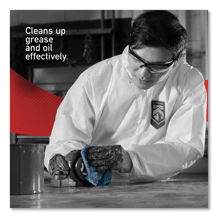 Power Clean Oil, Grease and Ink Cloths, BRAG Box, 12.1 x 16.8, Blue, 180/Box