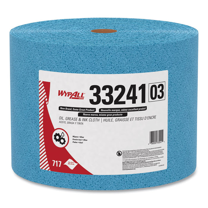Oil, Grease and Ink Cloths, Jumbo Roll, 9.8 x 12.2, Blue, 717/Roll