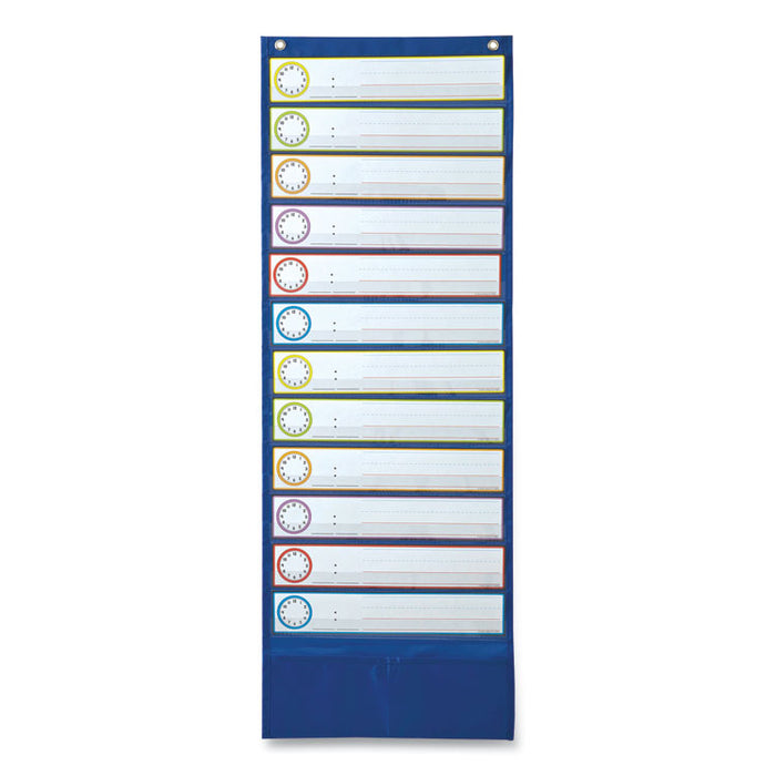 Deluxe Scheduling Pocket Chart, 13 Pockets, 13 x 36