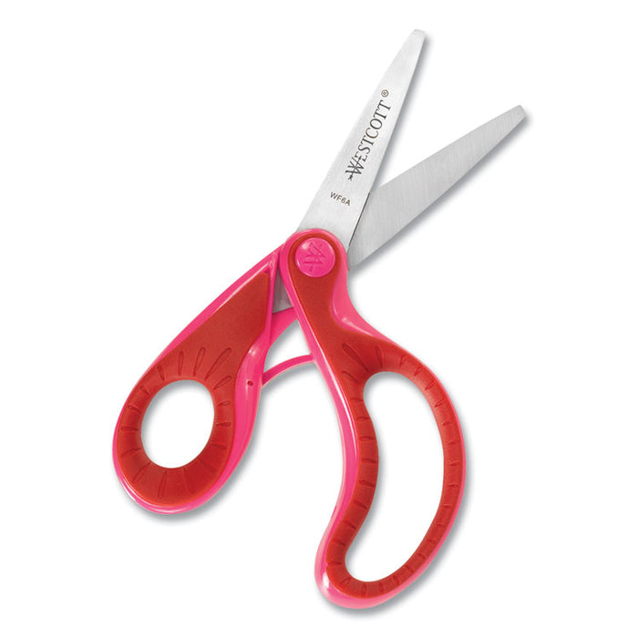 Ergo Jr. Kids' Scissors, Rounded Tip, 5" Long, 1.5" Cut Length, Randomly Assorted Offset Handles
