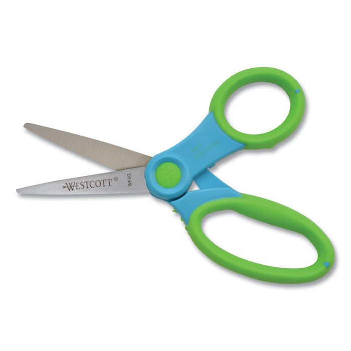 Ultra Soft Handle Scissors with Antimicrobial Protection, 5" Long, 2" Cut Length, Randomly Assorted Straight Handles
