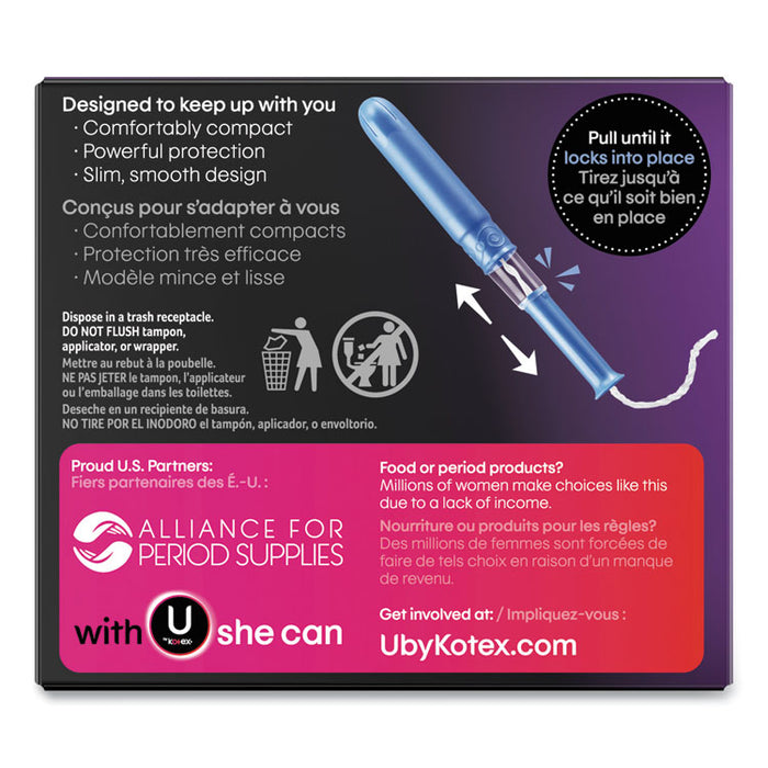 U by Kotex Click Compact Tampons, Regular, 18/Pack