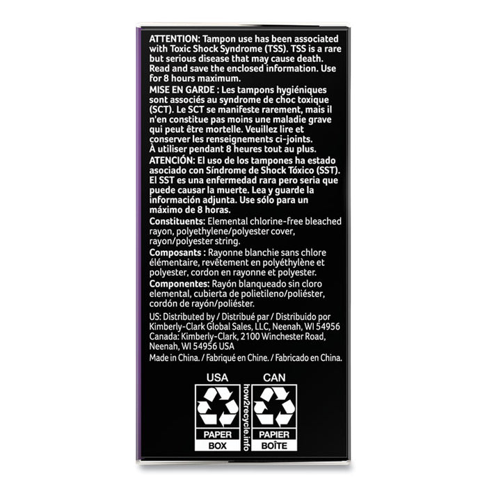 U by Kotex Click Compact Tampons, Regular, 18/Pack