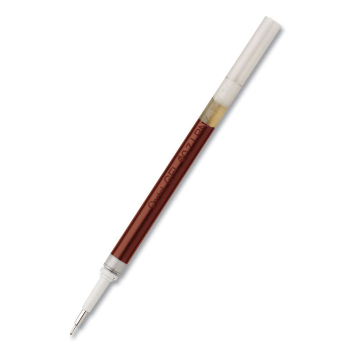 Refill for Pentel EnerGel Retractable Liquid Gel Pens, Needle Tip, Medium Point, Red Ink