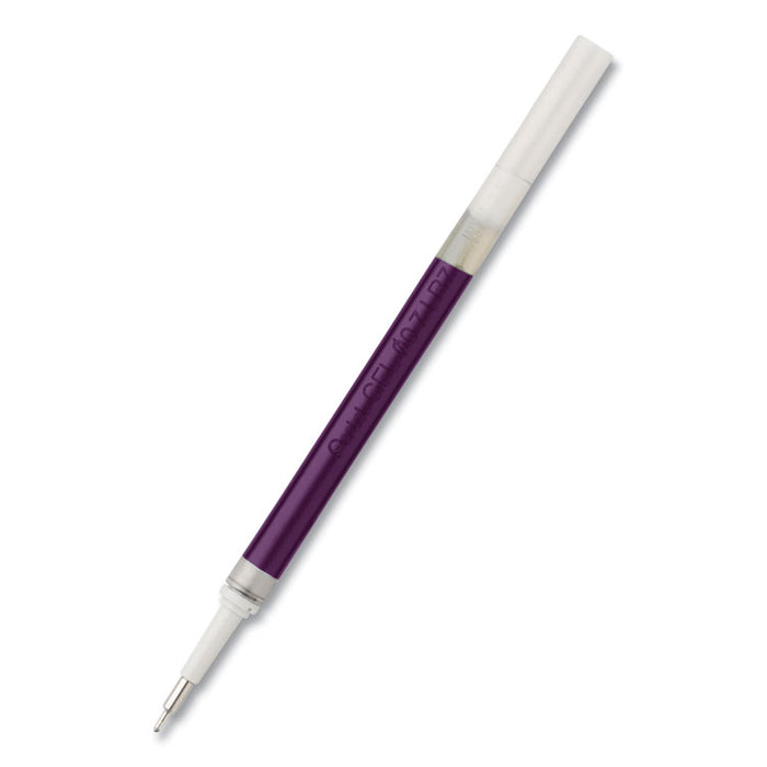 Refill for Pentel EnerGel Retractable Liquid Gel Pens, Needle Tip, Medium Point, Violet Ink