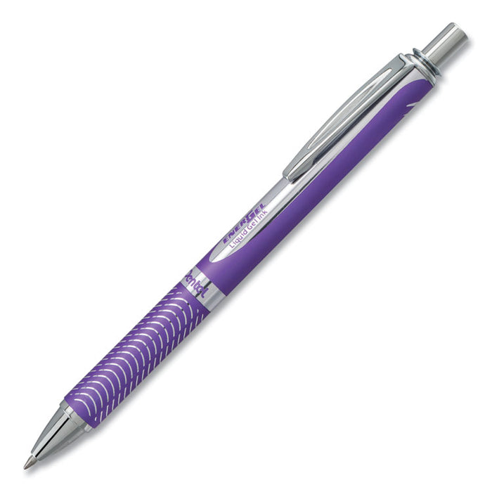EnerGel Alloy RT Retractable Gel Pen, Medium 0.7mm, Violet Ink, Violet Barrel