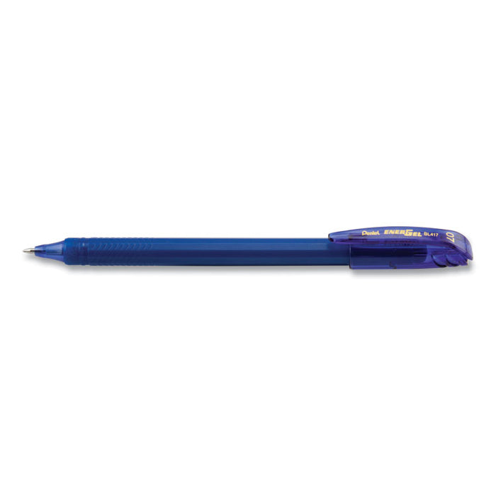 EnerGel Flash Stick Gel Pen, Medium 0.7mm, Blue Ink/Barrel, Dozen