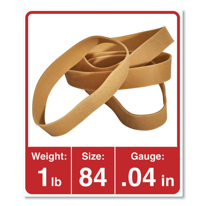 Rubber Bands, Size 84, 0.04" Gauge, Beige, 1 lb Box, 155/Pack
