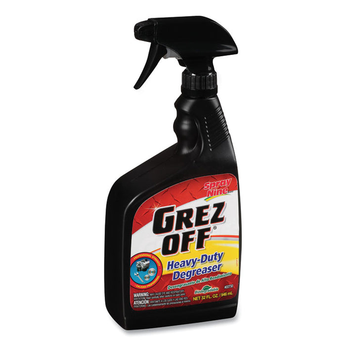 Grez-off Heavy-Duty Degreaser, 32oz Spray Bottle, 12/Carton