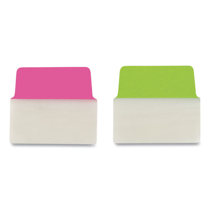 Ultra Tabs Repositionable Big Tabs, 1/5-Cut Tabs, Assorted Neon, 2" Wide, 20/Pack