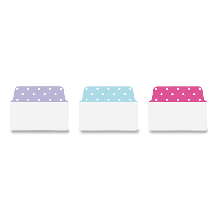 Ultra Tabs Repositionable Tabs, Dot Designs: 2" x 1.5", 1/5-Cut, Assorted Colors, 24/Pack