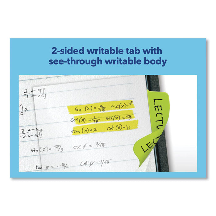 Ultra Tabs Repositionable Margin Tabs, 1/5-Cut Tabs, Assorted Pastels, 2.5" Wide, 24/Pack