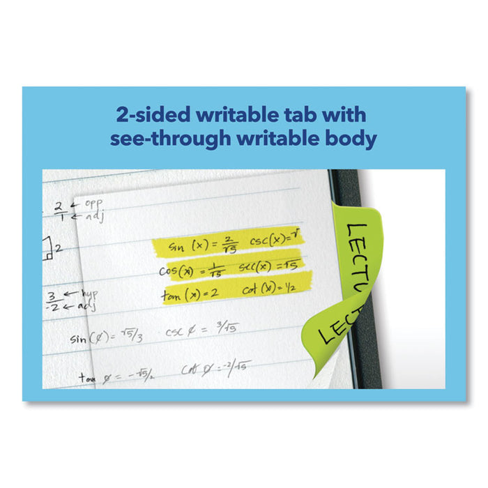 Ultra Tabs Repositionable Tabs, Standard: 2" x 1.5", 1/5-Cut, Assorted Pastel Colors, 24/Pack