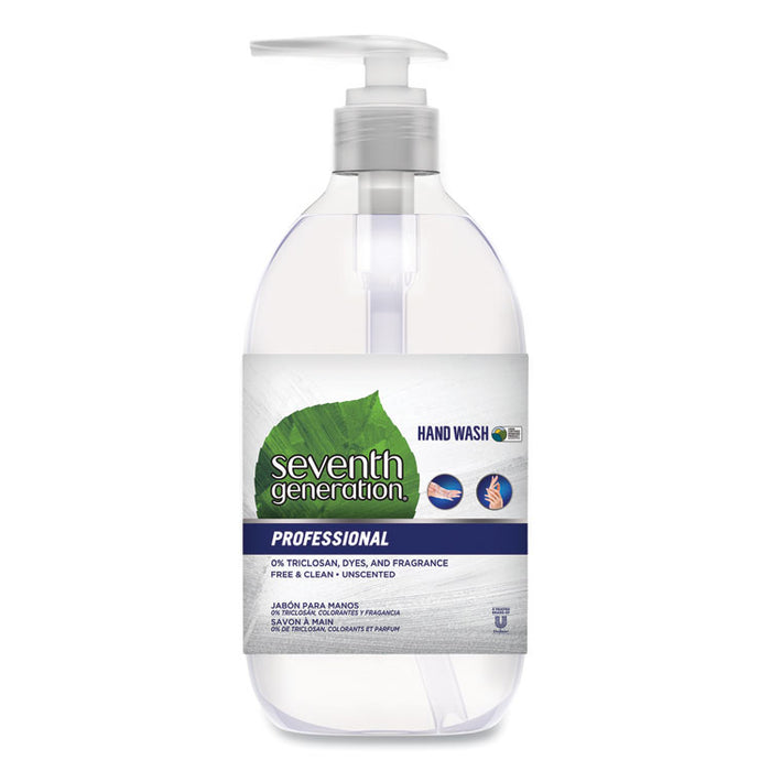 Natural Hand Wash, Free & Clean, Unscented, 12 oz Pump Bottle