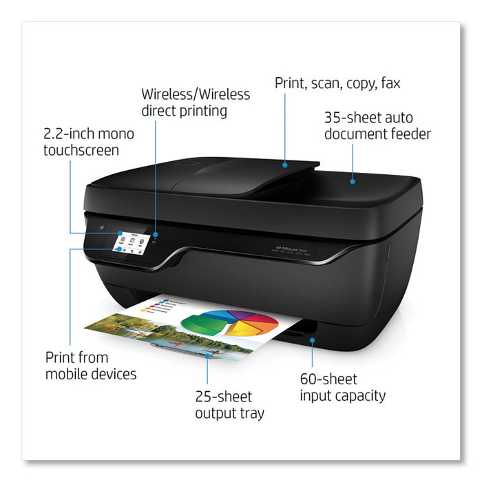 Officejet 3830 All-in-One Printer, Copy/Fax/Print/Scan
