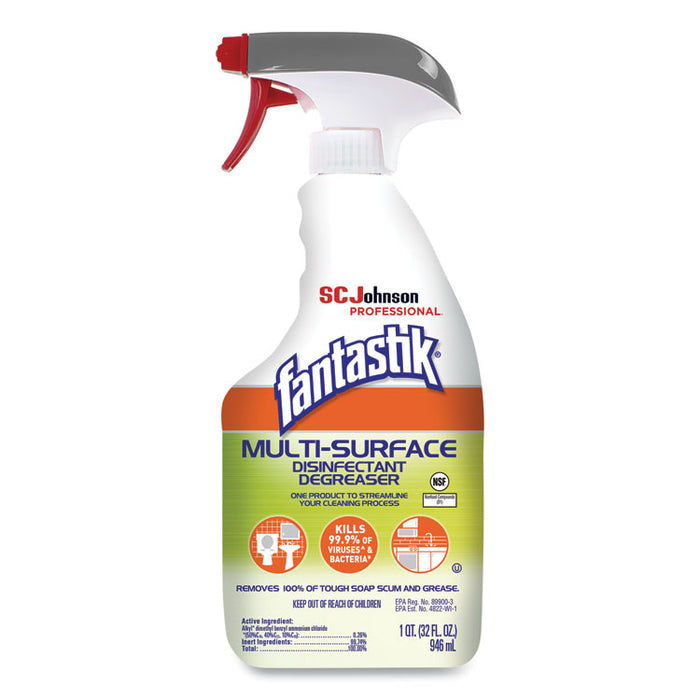 Multi-Surface Disinfectant Degreaser, Herbal, 32 oz Spray Bottle, 8/Carton