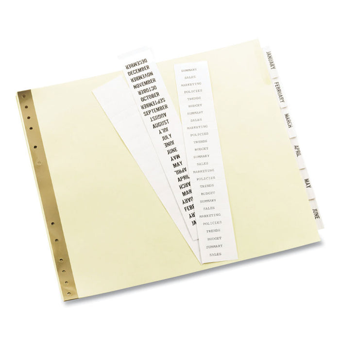 Insertable Clear Tab Dividers for Data Binders, 6-Tab, 11 x 9 1/2