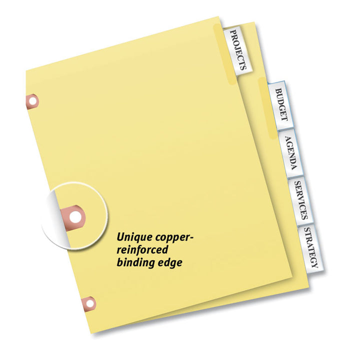 Insertable Big Tab Dividers, 5-Tab, Letter