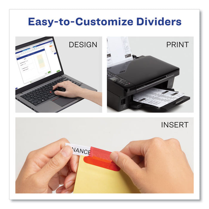 Insertable Big Tab Dividers, 5-Tab, Letter