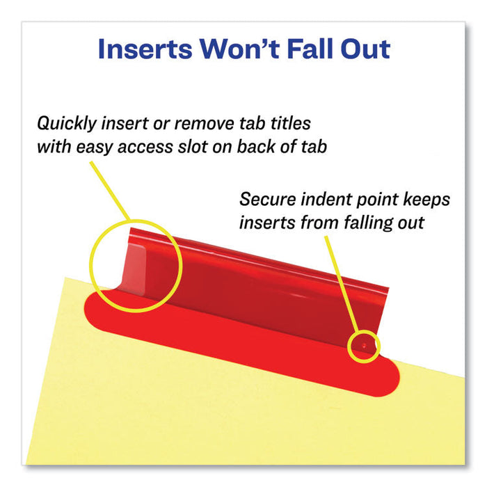 Insertable Big Tab Dividers, 8-Tab, Letter
