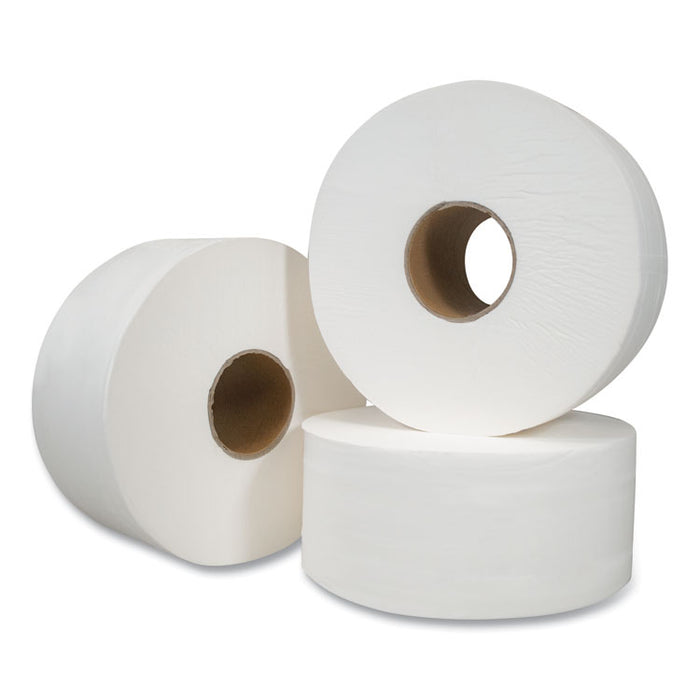 Jumbo Bath Tissue, Septic Safe, 2-Ply, White, 750 ft, 12 Rolls/Carton