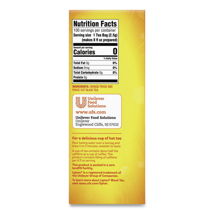 Tea Bags, Regular, 100/Box