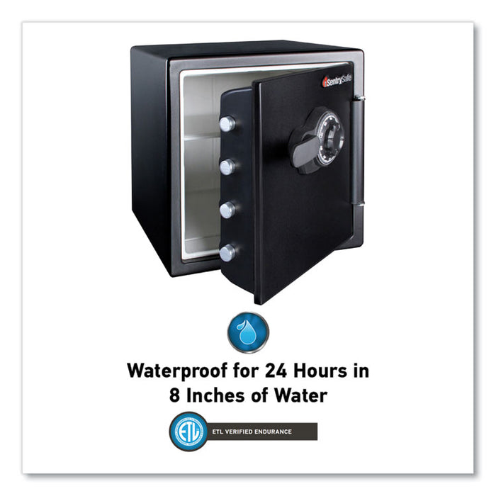 Fire-Safe with Combination Access, 1.23 cu ft, 16.38 x 19.38 x 17.88, Black