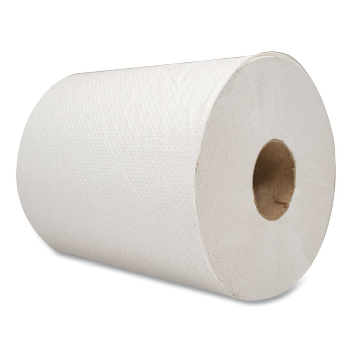 Morsoft Universal Roll Towels, Paper, White, 7.8" x 600 ft, 12 Rolls/Carton
