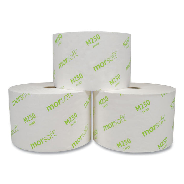 Small Core Bath Tissue, Septic Safe, 2-Ply, White, 1250/Roll, 24 Rolls/Carton