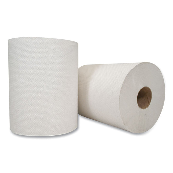 Morsoft Universal Roll Towels, Paper, White, 7.8" x 600 ft, 12 Rolls/Carton