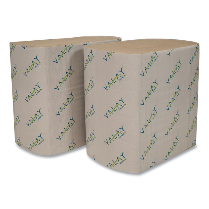Valay Interfolded Napkins, 2-Ply, 6.5 x 8.25, Kraft, 6,000/Carton
