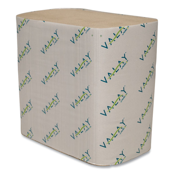Valay Interfolded Napkins, 2-Ply, 6.5 x 8.25, Kraft, 6,000/Carton