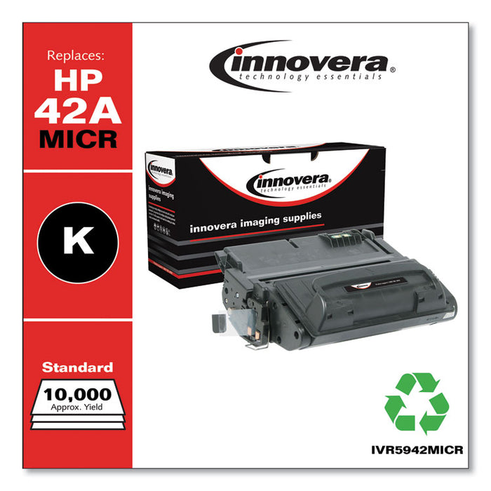 Remanufactured Black MICR Toner, Replacement for 42AM (Q5942AM), 10,000 Page-Yield