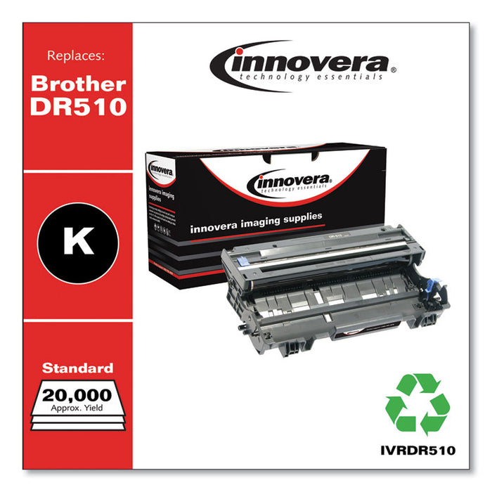 Remanufactured Black Drum Unit, Replacement for Brother DR510, 20,000 Page-Yield