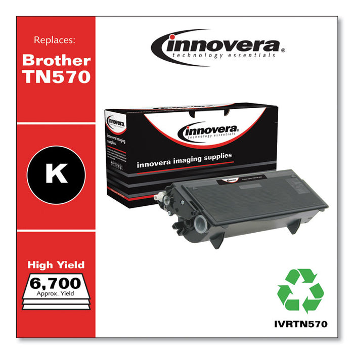 Remanufactured Black High-Yield Toner Cartridge, Replacement for Brother TN570, 6,700 Page-Yield