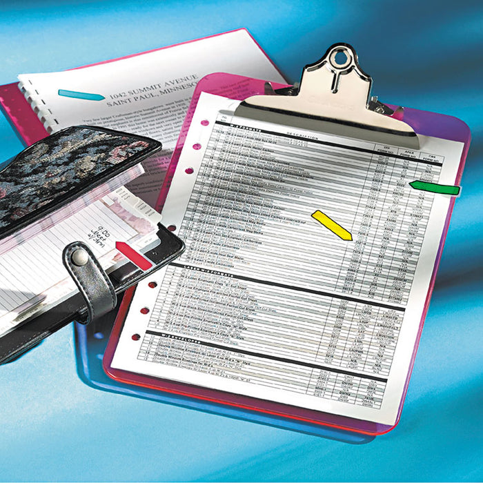 Arrow 0.5" Page Flags, Assorted Primary, 24/Color, 96 Flags/Pack