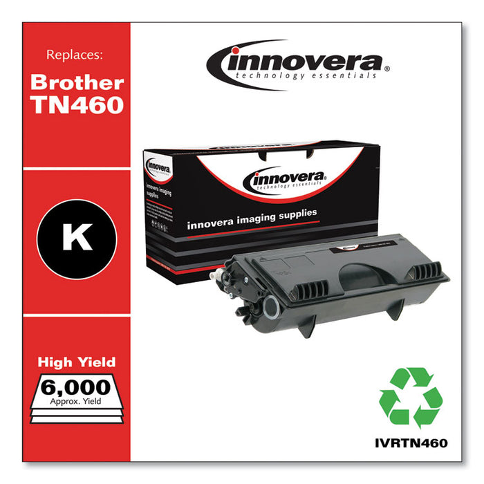 Remanufactured Black High-Yield Toner Cartridge, Replacement for Brother TN460, 6,000 Page-Yield