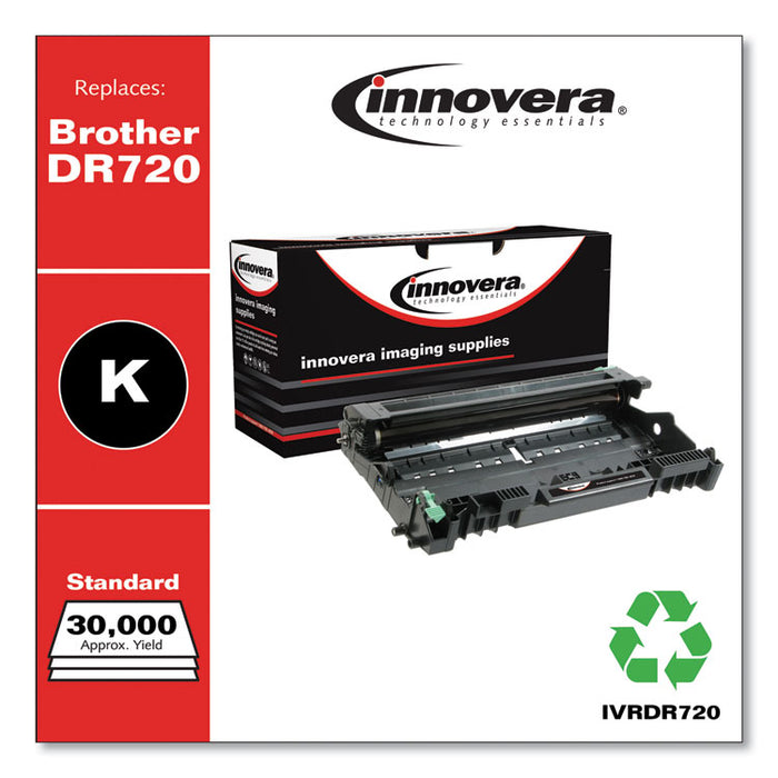 Remanufactured Black Drum Unit, Replacement for Brother DR720, 30,000 Page-Yield