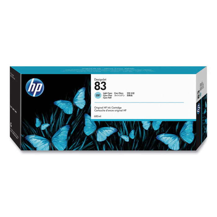 HP 83, (C4944A) UV Light Cyan Original Ink Cartridge