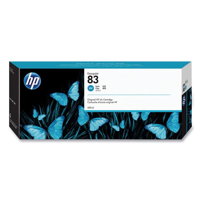 HP 83, (C4941A) UV Cyan Original Ink Cartridge
