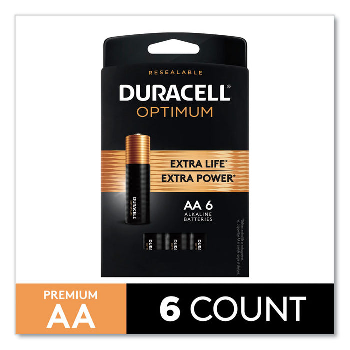 Optimum Alkaline AA Batteries, 6/Pack