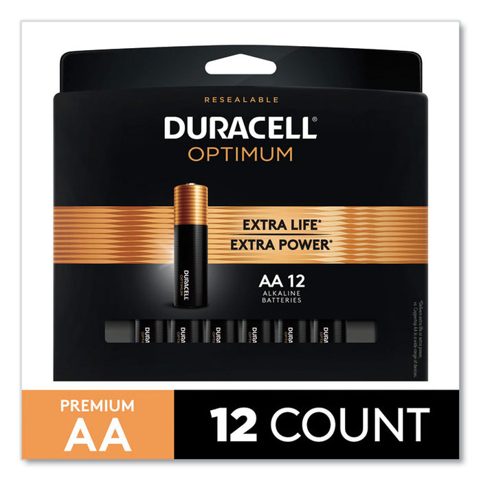 Optimum Alkaline AA Batteries, 12/Pack