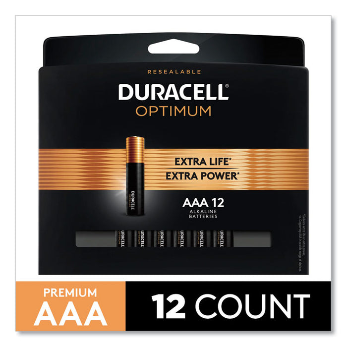Optimum Alkaline AAA Batteries, 12/Pack