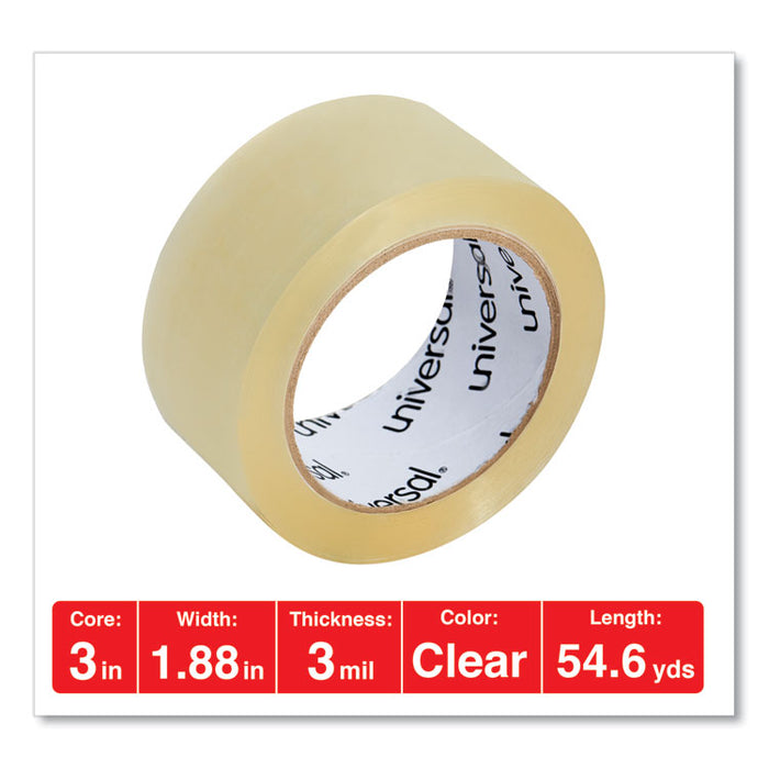 Heavy-Duty Box Sealing Tape, 3" Core, 1.88" x 54.6 yds, Clear, 36/Box