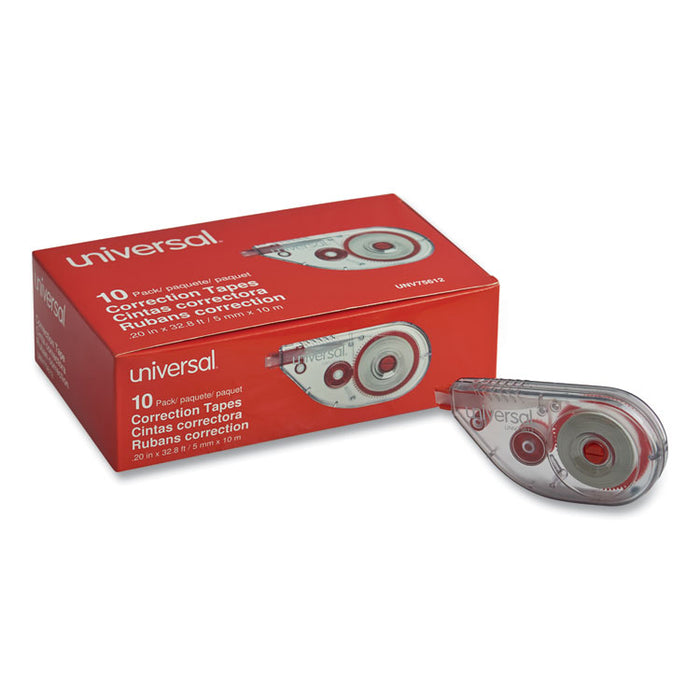 Side-Application Correction Tape, Non-Refillable, 1/5" x 393", 10/Pack