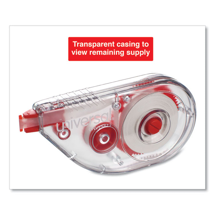 Side-Application Correction Tape, Non-Refillable, 1/5" x 393", 10/Pack