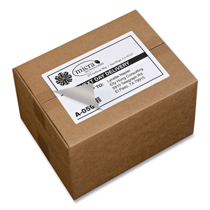 Shipping Labels w/ TrueBlock Technology, Laser Printers, 5.5 x 8.5, White, 2/Sheet, 100 Sheets/Box